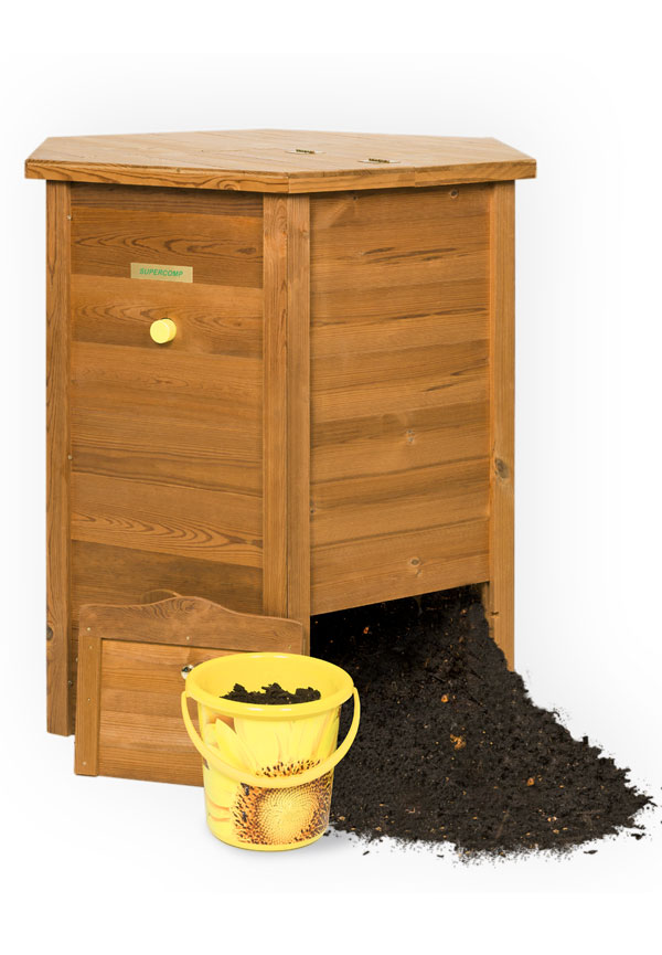 houten-compostvat Groot wormenhotel voor de buurt